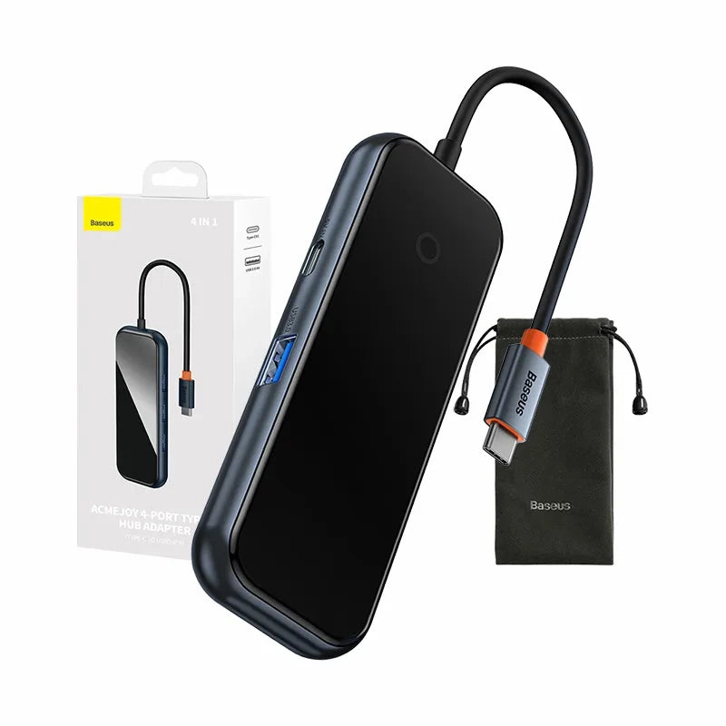 Adapter 4w1 Baseus Hub USB-C til 4xUSB 3.0 (Dark Grey)