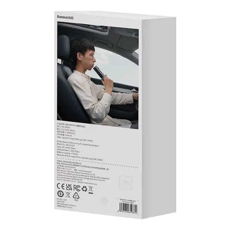 Elektronisk åndedrætsmåler Baseus SafeJourney Pro (grå)