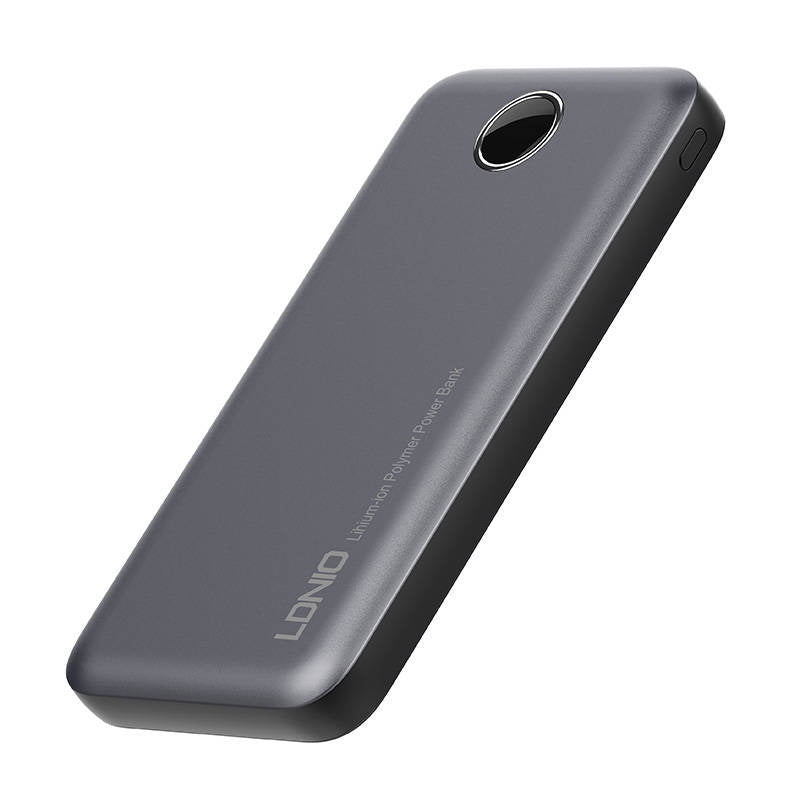 Powerbank LDNIO PQ10, 2xUSB, 22.5W, 10000mah (grå)