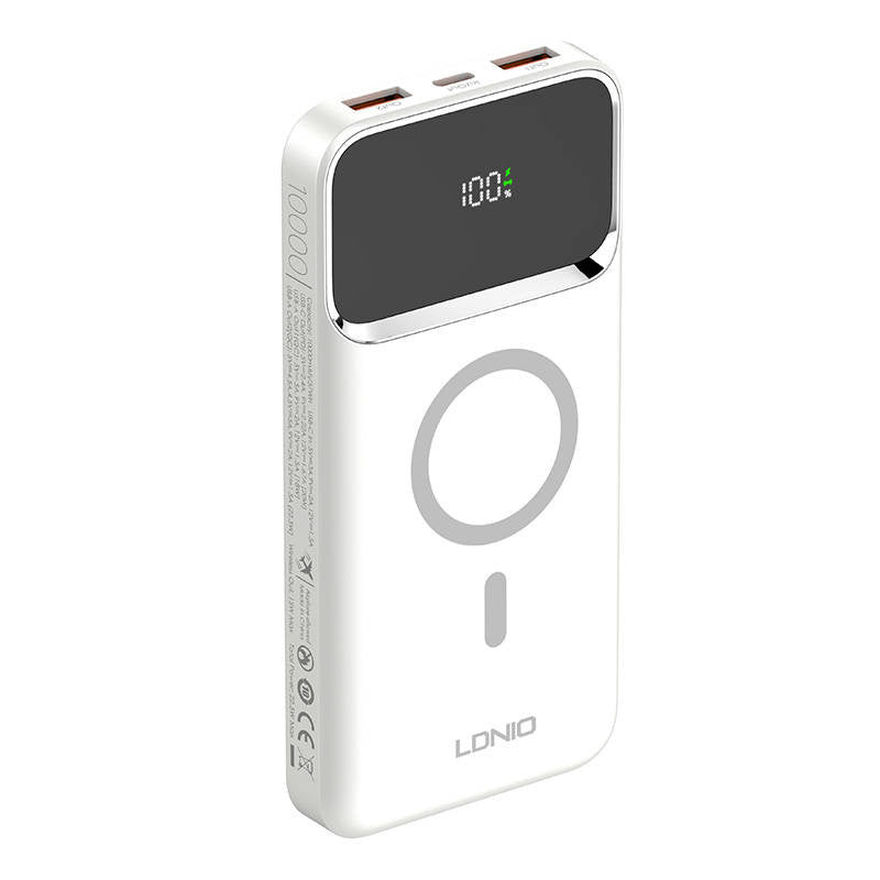 Powerbank LDNIO PQ12, 15W, 10000mah (hvid)
