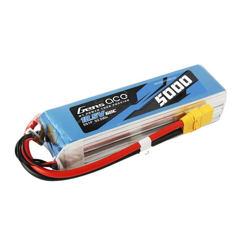Batteri LiPo Gens Ace Bashing 5000mAh 18.5V 60C 5S1P - XT90