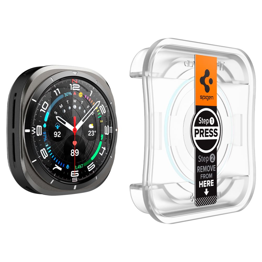 Hærdet Glas Spigen Glas.Tr ”Ez Fit” 2 Pack Samsung Galaxy Watch Ultra 2024 / 2025 (47 Mm) Klar