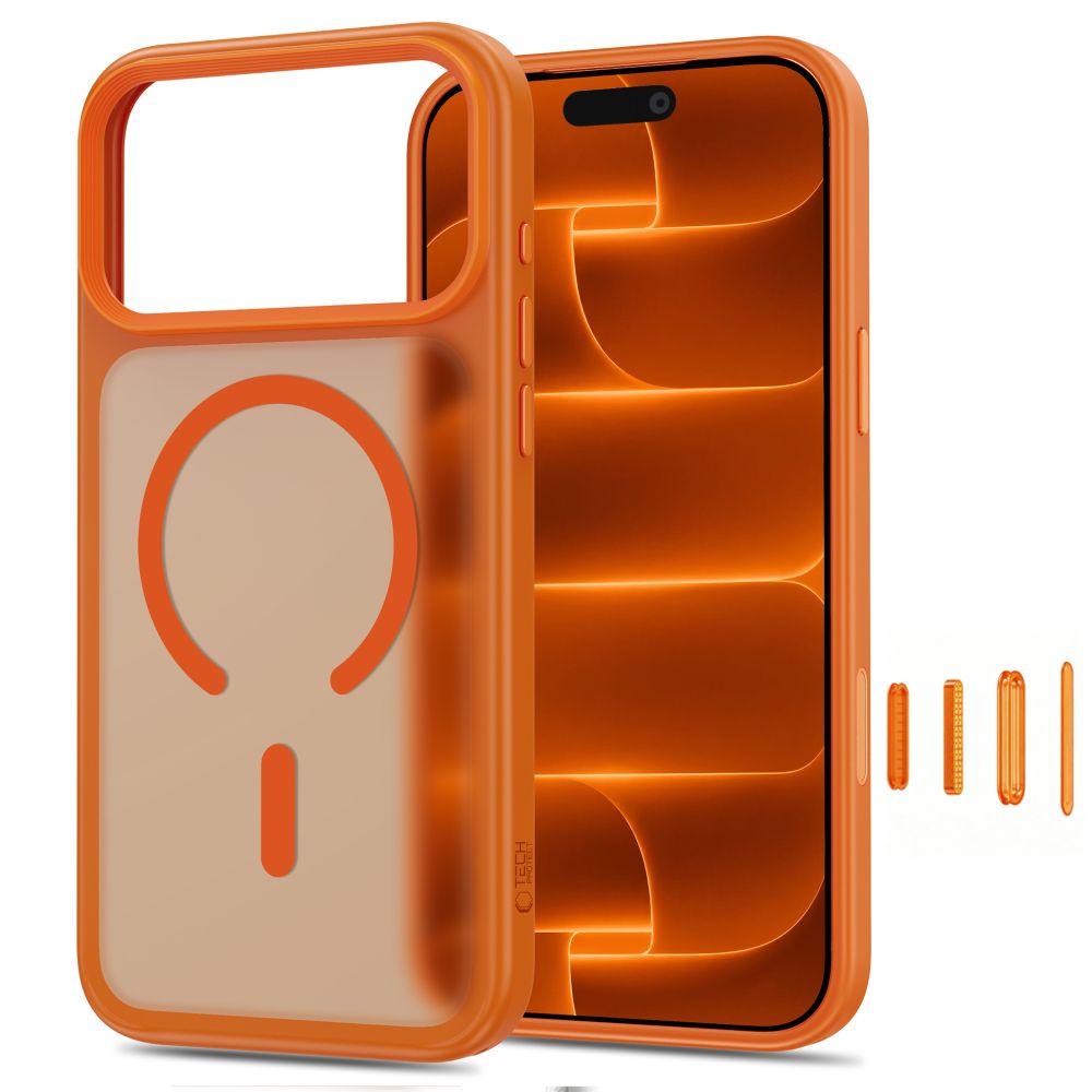 Tech Protect Magmat Magsafe Cc Iphone 17 Pro / 18 Pro Mat Cosmic Orange