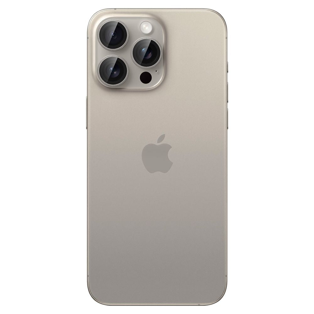 Kamera Beskyttelse Spigen Optik Pro Glas.Tr ”Ez Fit” Camera Protector 2 Pack Iphone 14 Pro / Max / 15 Pro / Max / 16 Pro / Max / 17 Pro / Max Natural Titanium