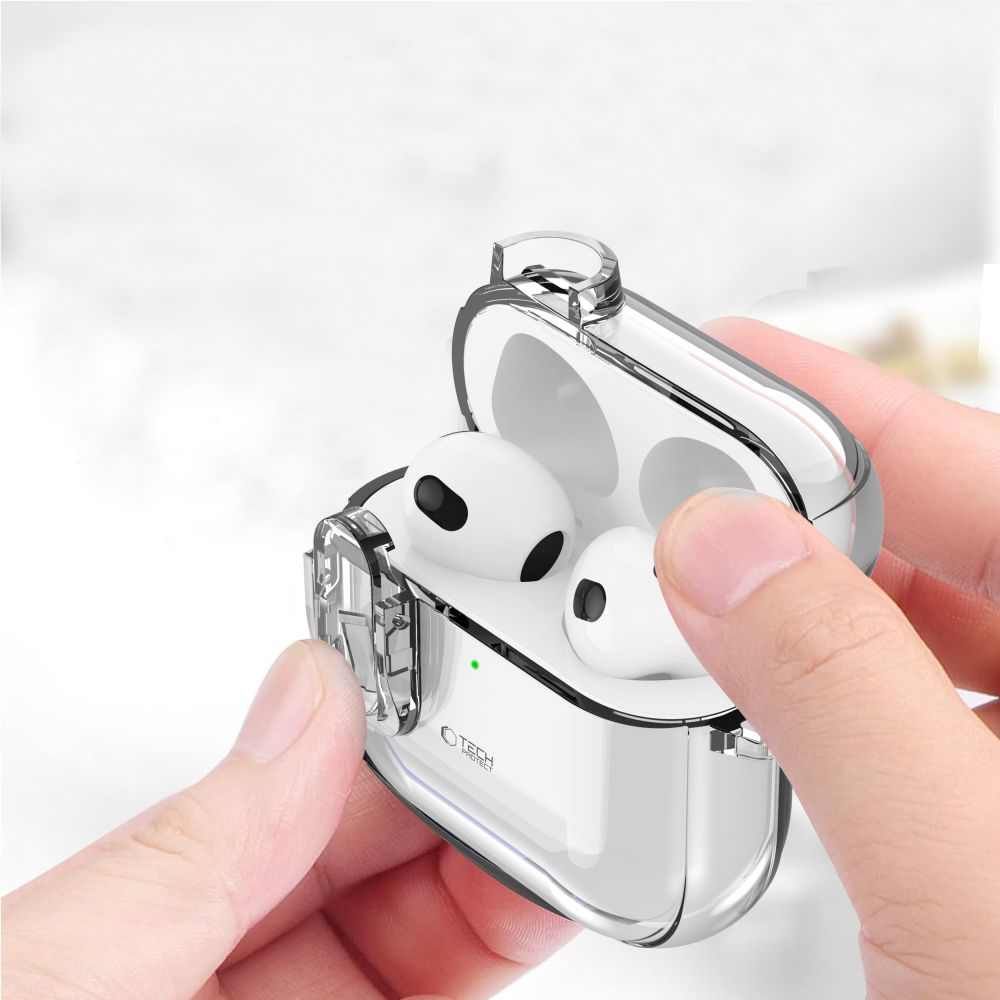 Tech Protect Slim Hook Apple Airpods 4/5 Clear