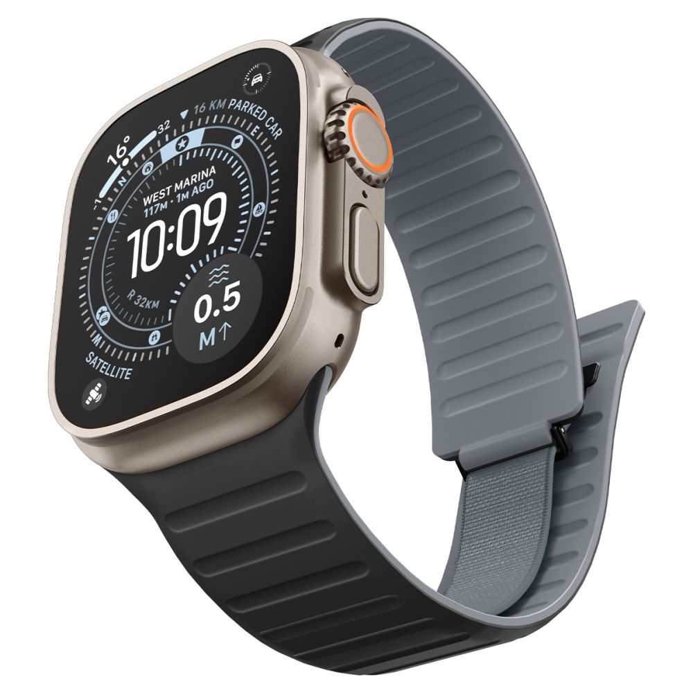 Spigen Athlex Air M Apple Watch 8 / 9 / 10 / 11 / 12 / Se / Ultra (44 / 45 / 46 / 49 Mm) Aktiv Sort/Grå