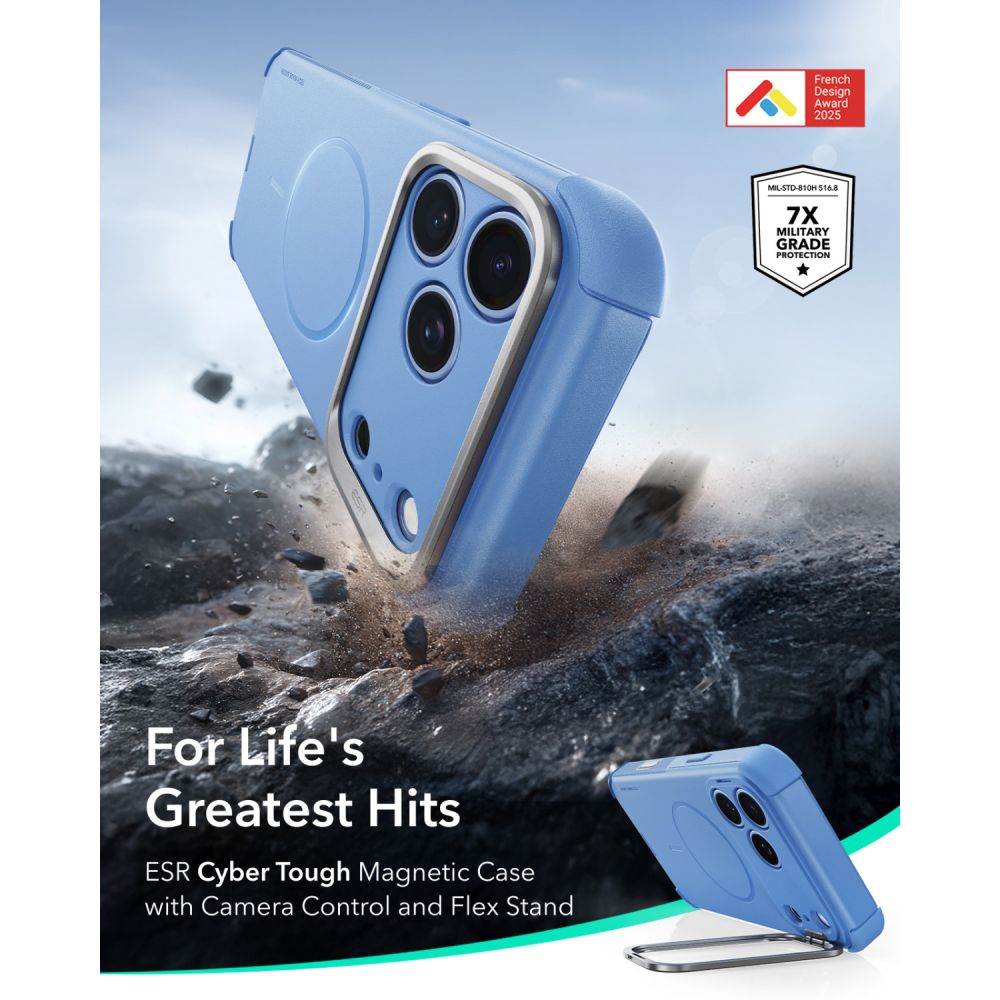 Esr Cyber Tough Stænder Magsafe Iphone 17 Pro Max / 18 Pro Max Lysebla