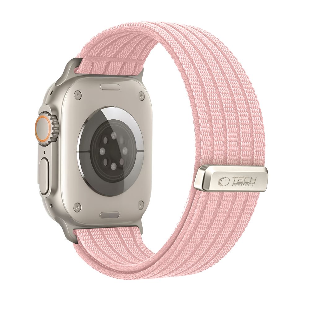 Tech Protect Nylon Sport Apple Watch 8 / 9 / 10 / 11 / 12 / Se / Ultra (44 / 45 / 46 / 49 Mm) Lyseprosa