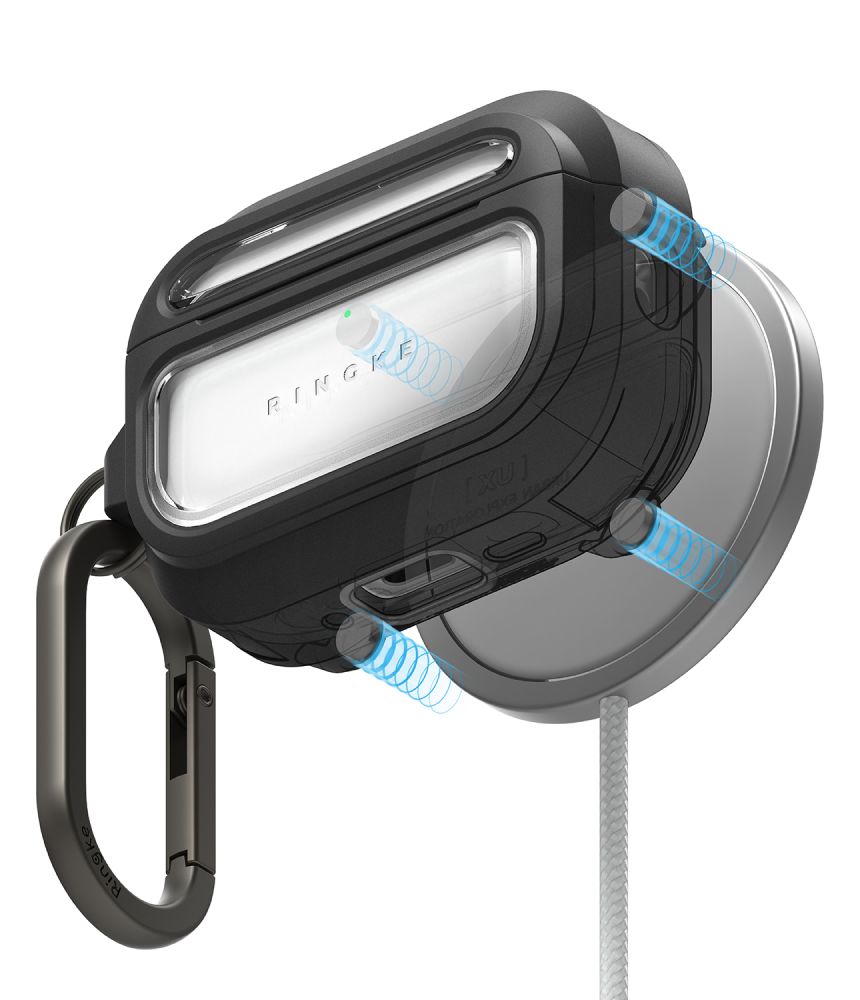 Ringke Ux Magnetisk Magsafe Apple Airpods Pro 3 Sort/Klar