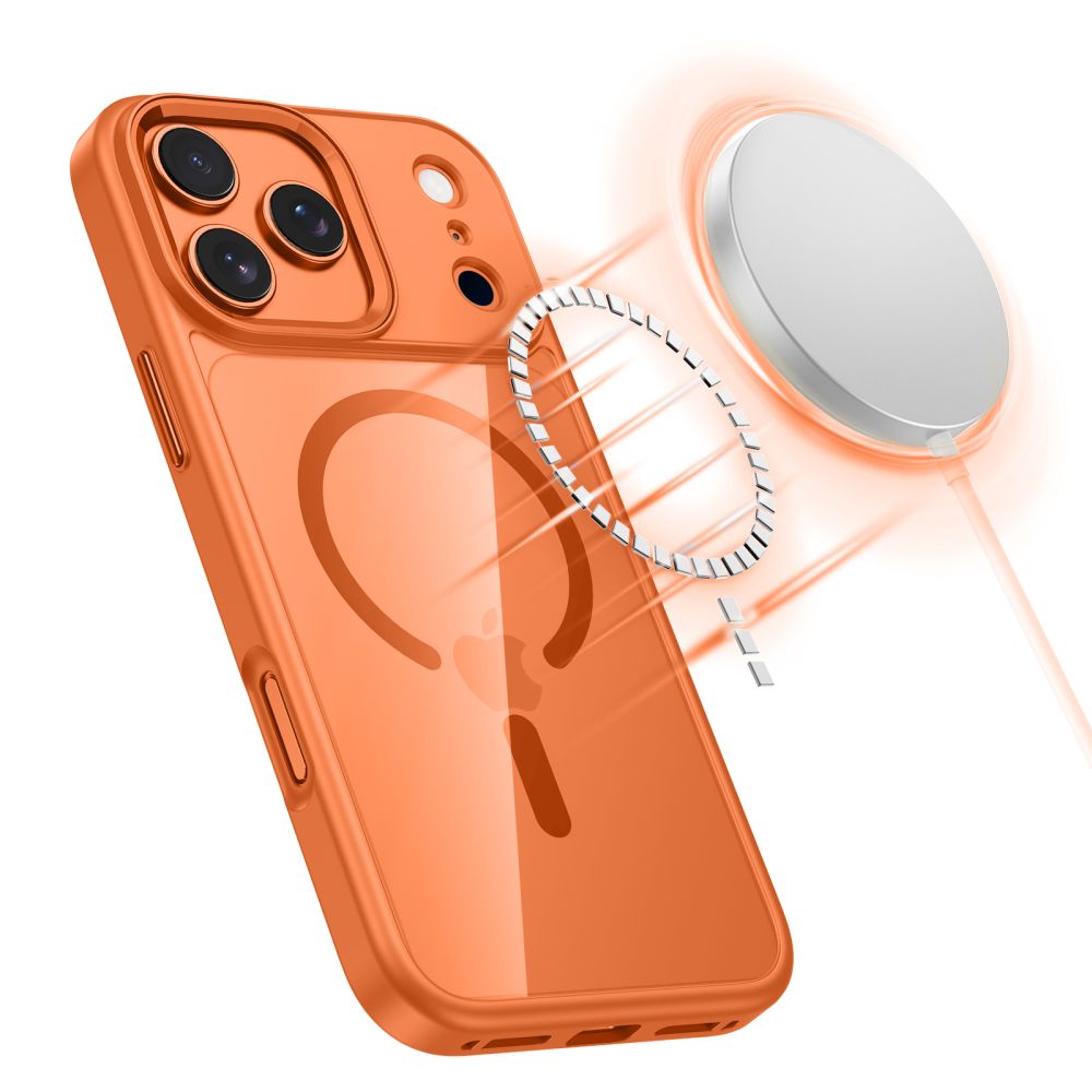 Tech Protect Magmat Magsafe Iphone 17 Pro Max Cosmic Orange/Klar