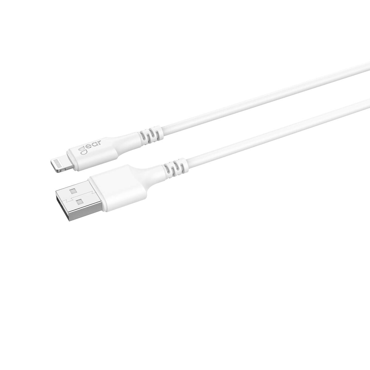 Gear Rundt ladekabel Lightning til USB-A 0,3m Hvid MFI