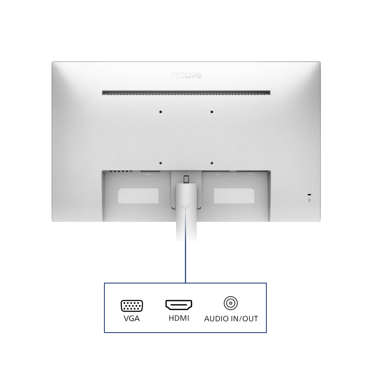 Philips V Line 241V8AW/00 computerskærm 60,5 cm (23.8") 1920 x 1080 pixel Fuld HD LCD Hvid