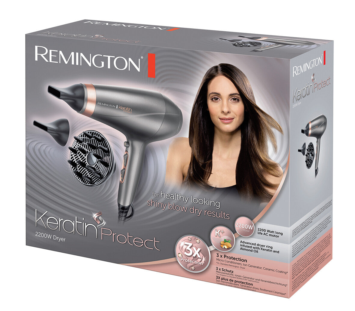 Remington AC8820 hårtørrer 2200 W Sølv