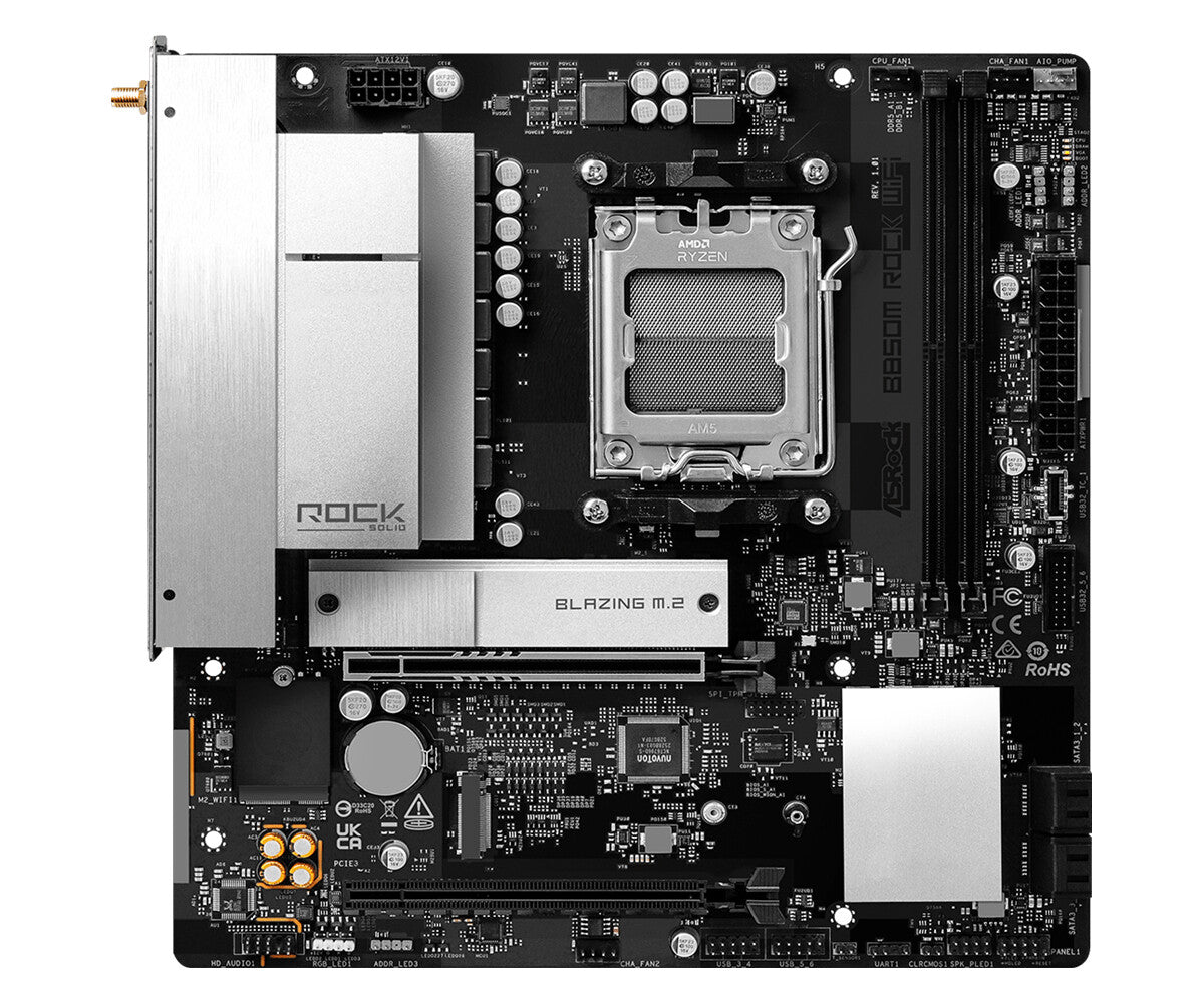 Asrock B850M Rock WiFi AMD B850 Sokkel AM5 micro ATX