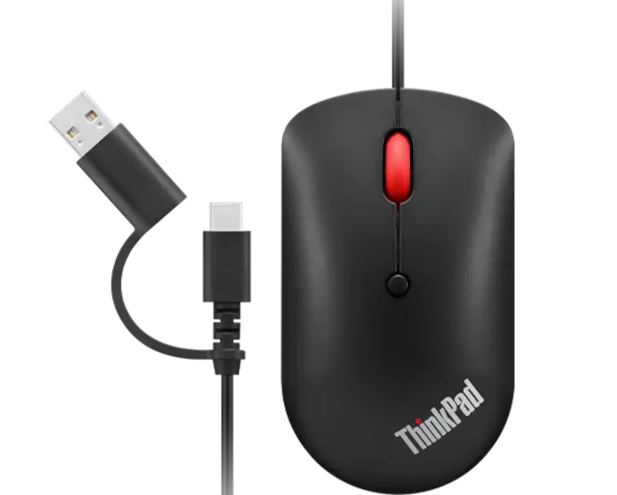 Lenovo 4Y51D20850 mus Kontor Ambidextrous USB Type-C Optisk 2400 dpi