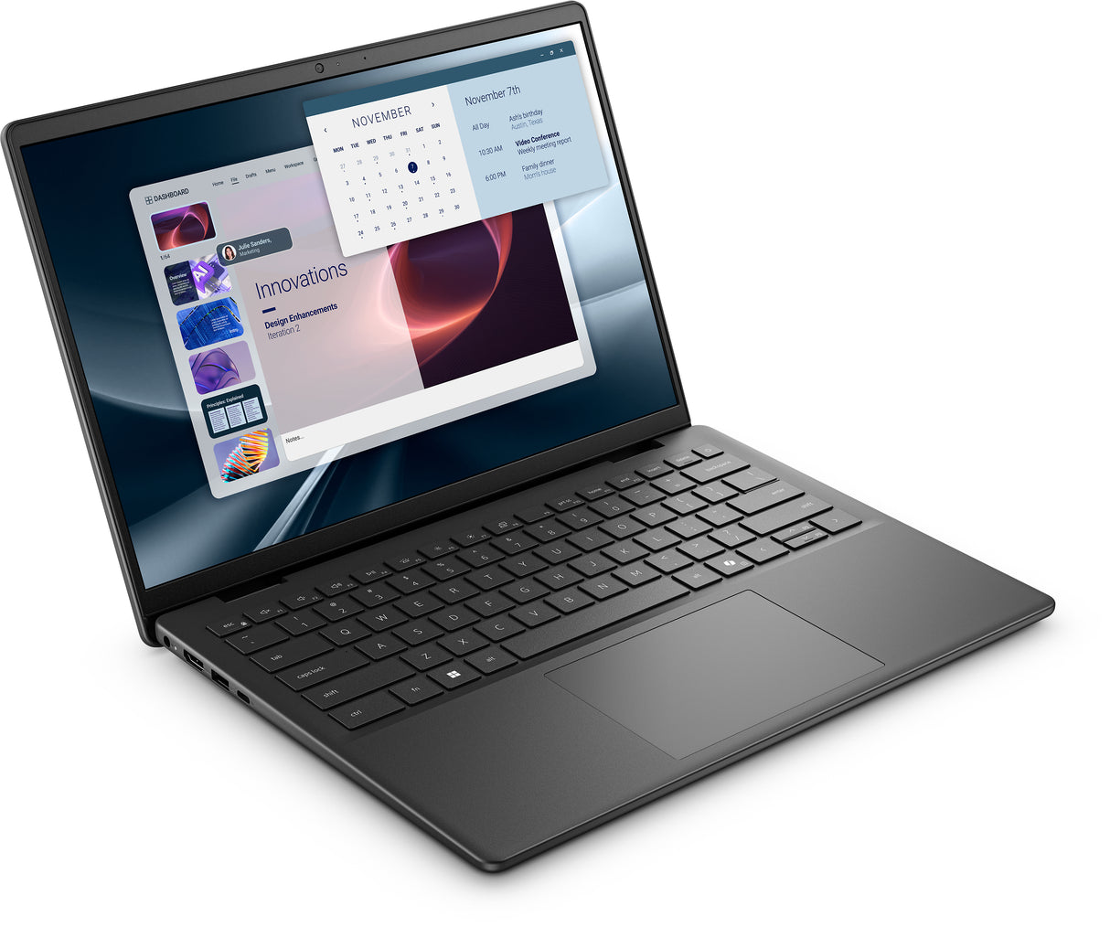 DELL Pro 14 Essential PV14255 AMD Ryzen™ 7 PRO 250 Laptop 35,6 cm (14") Full HD+ 16 GB DDR5-SDRAM 512 GB SSD Wi-Fi 6 (802.11ax) Windows 11 Pro Nordisk Sort