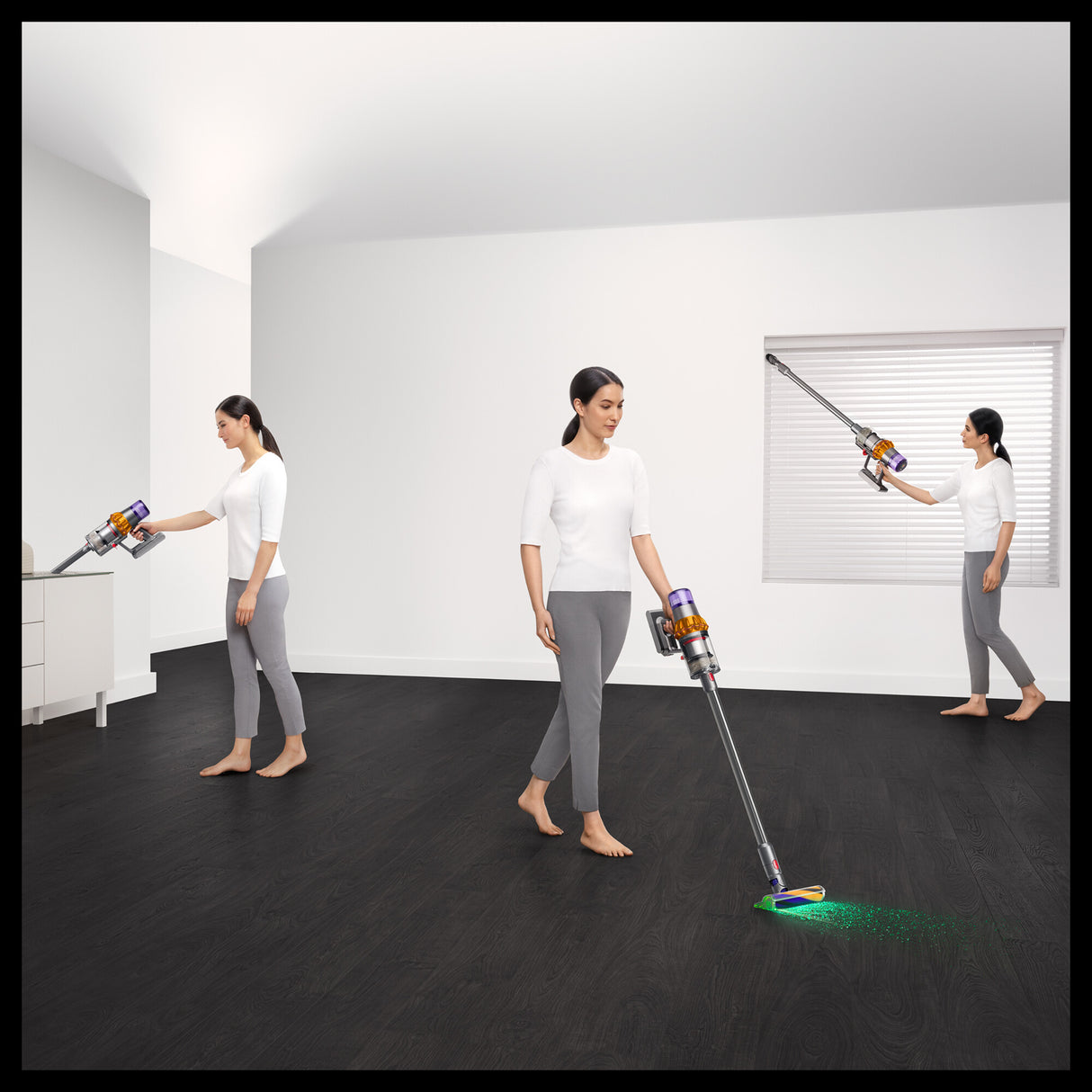 Dyson V15 Detect Absolute 2-i-1 stangstøvsuger Batteri Dry HEPA Poseløs 0,77 L Rustfrit stål