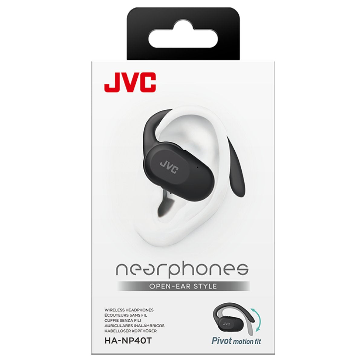 JVC HA-NP40T Nearphone Open Ear Headphone - sort