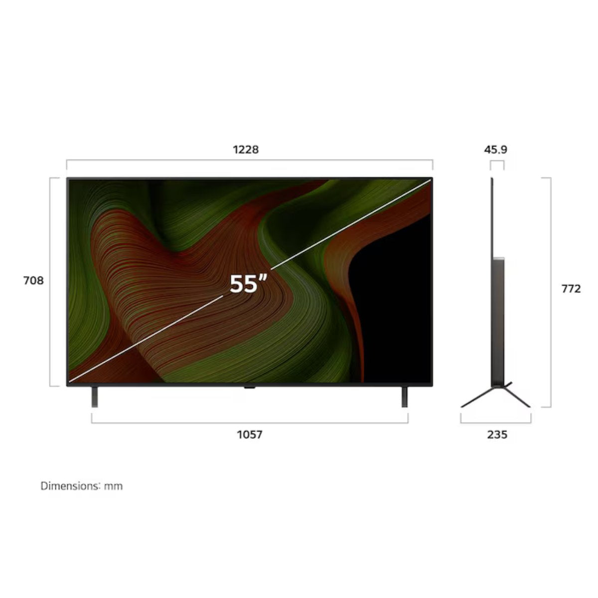 LG 55" OLED AI B5 4K Smart TV 2025