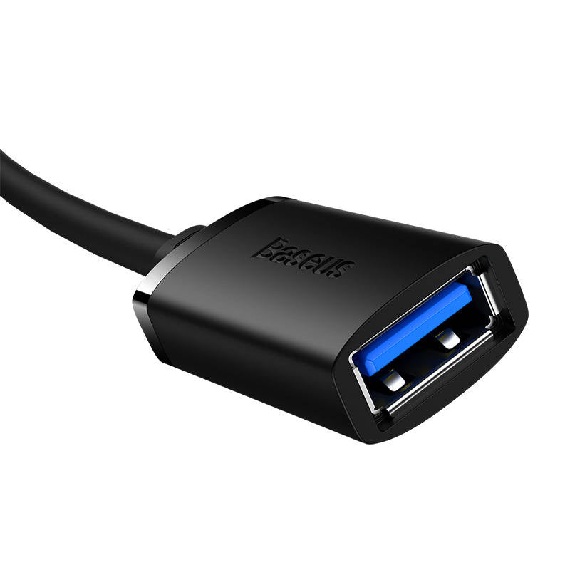 USB 3.0-udvidelseskabel Baseus mand til kvinde, AirJoy-serie, 2 m (sort)
