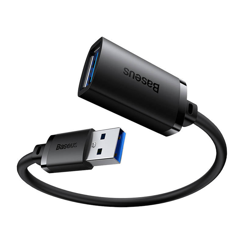 USB 3.0-udvidelseskabel Baseus mand til kvinde, AirJoy-serie, 2 m (sort)