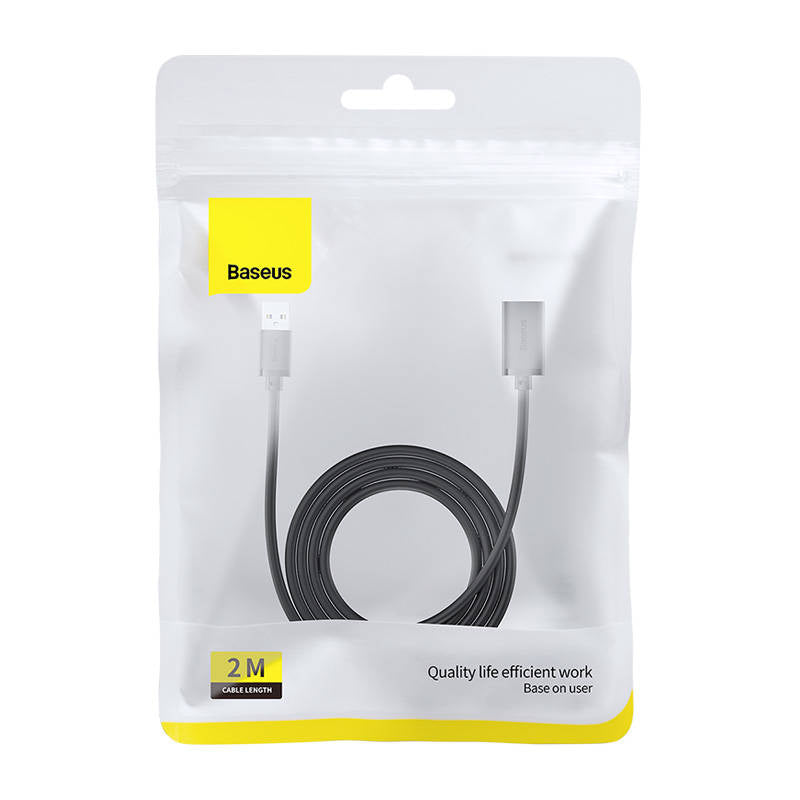 USB 3.0-udvidelseskabel Baseus mand til kvinde, AirJoy-serie, 2 m (sort)