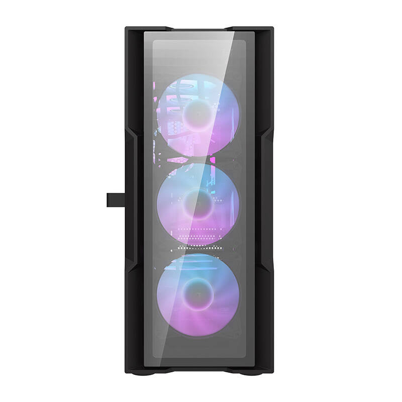 Darkflash DK431 Glas computerkasse (sort) + 4 RGB-ventilatorer