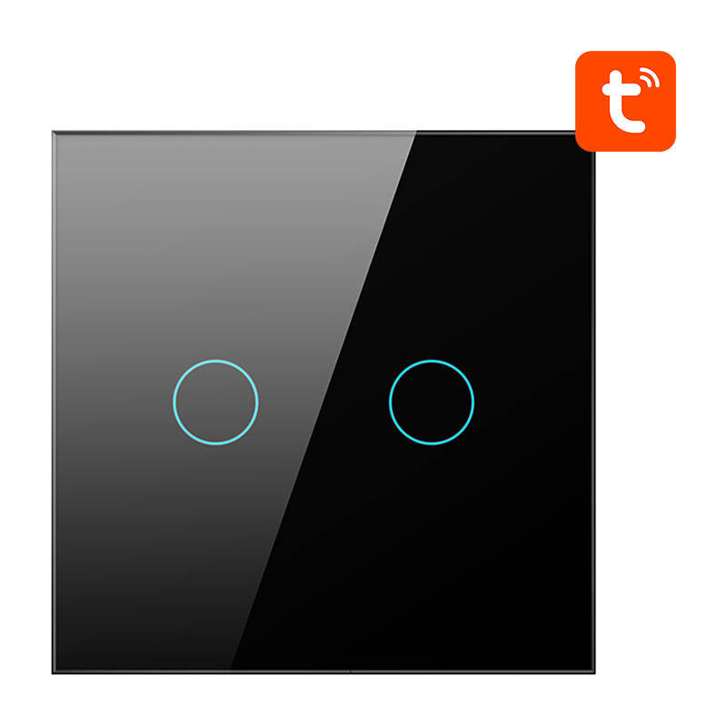 Smart Light Switch ZigBee Avatto ZTS02-EU-B2 2 Way TUYA (sort)