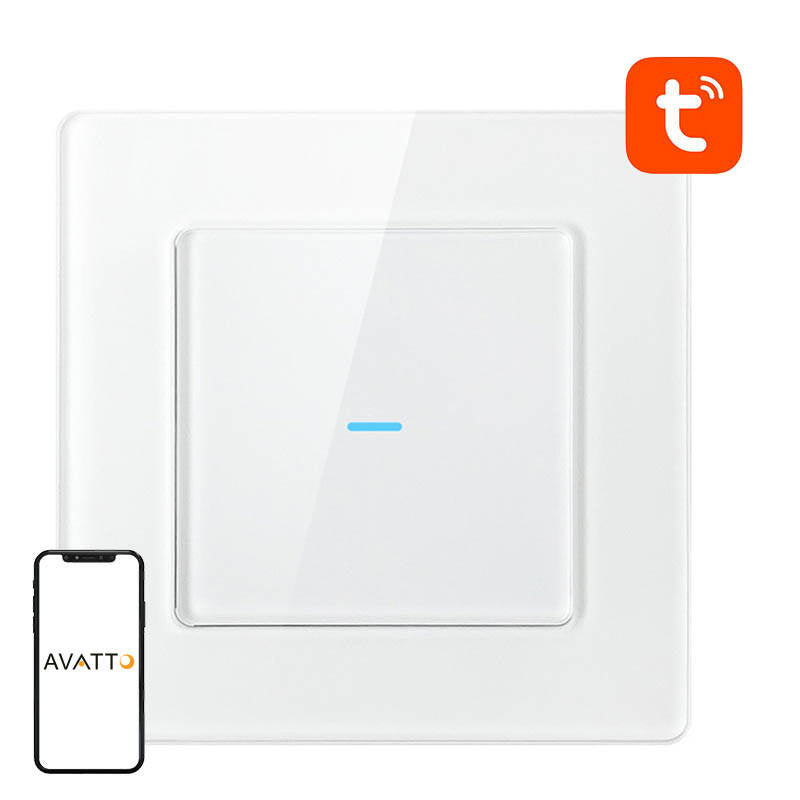 Smart Light Switch WiFi Avatto N-TS10-W1 1 Way TUYA (hvid)