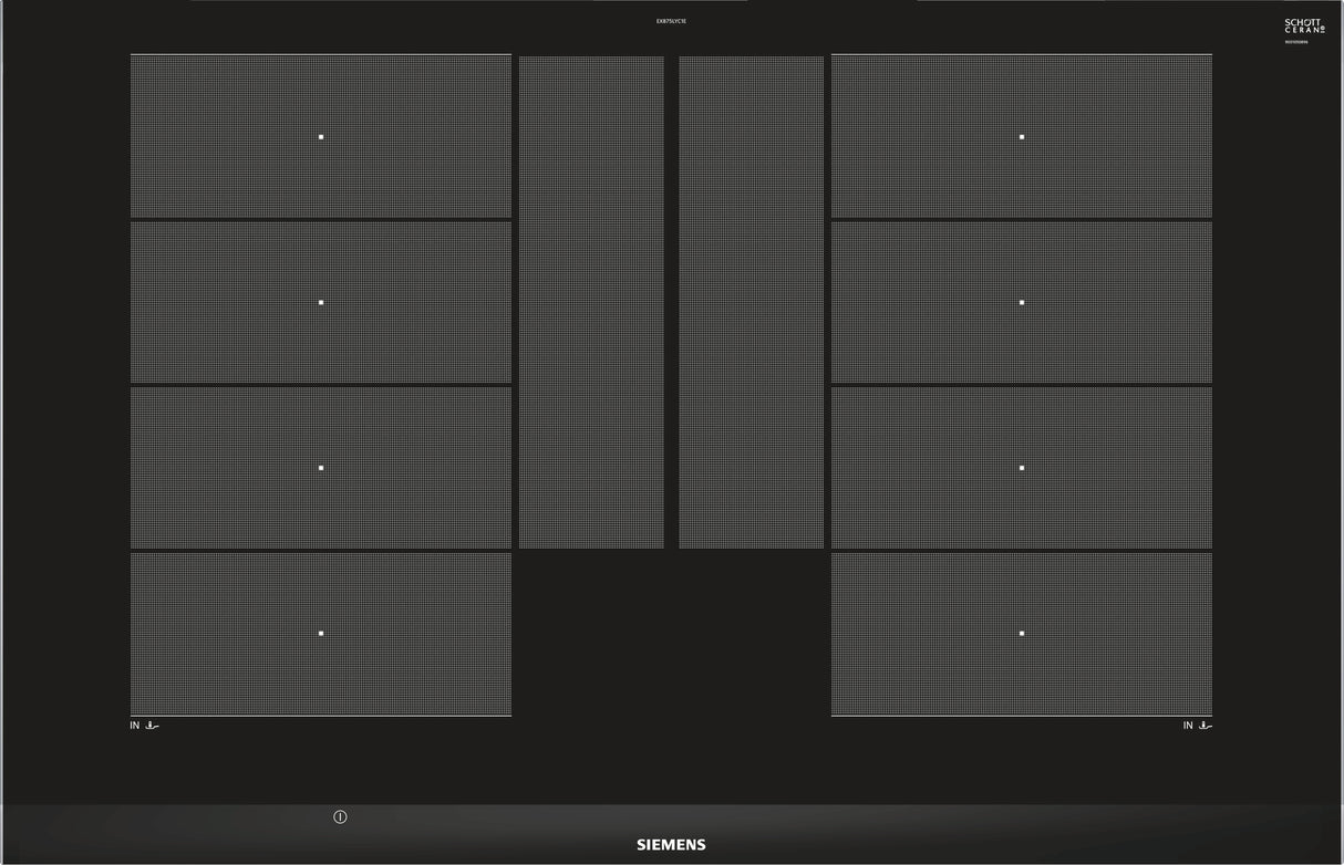 Siemens EX875LYC1E kogeplade Sort Indbygget Zone induktionskogeplade 4 zone(s)