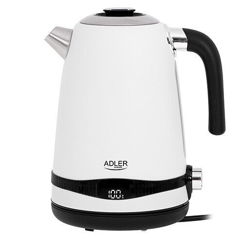 Adler AD 1295w elkedel 1,7 L 2200 W Sort, Hvid