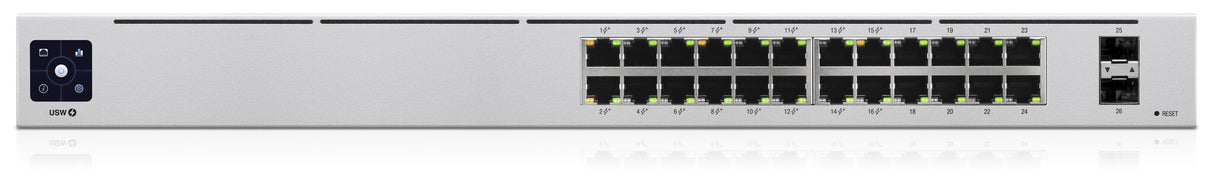 Ubiquiti UniFi 24-Port PoE Administreret L2/L3 Gigabit Ethernet (10/100/1000) Strøm over Ethernet (PoE) 1U Sølv
