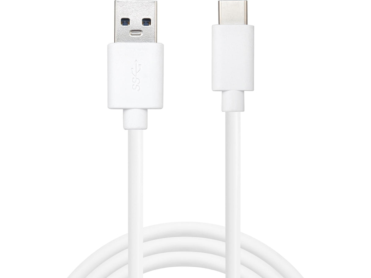 USB-C to USB-A 3.0 Cable, White (2m)