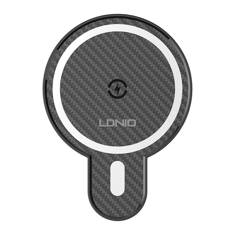 LDNIO Car Mount, MA20 med induktiv oplader 15W og metalring (sort)