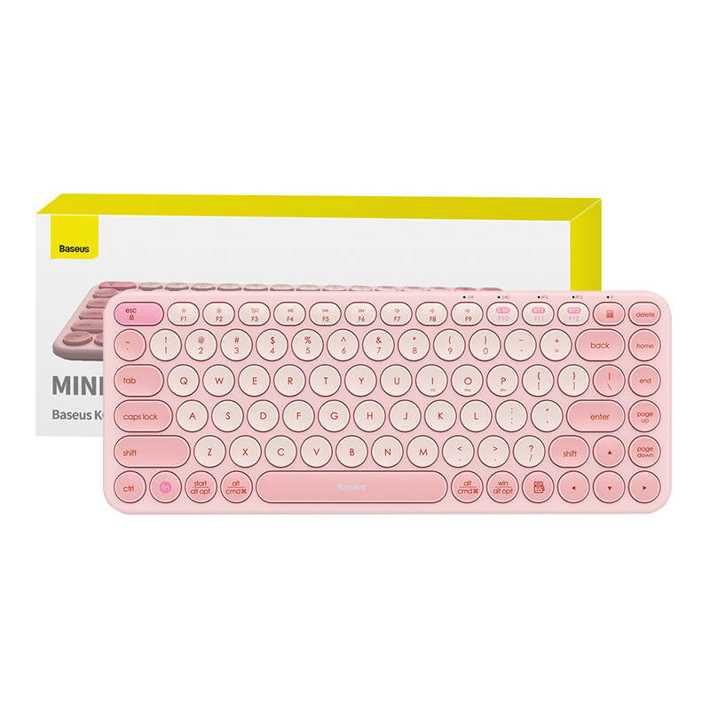Baseus K01A Trådløs Tri-Mode Keyboard Baby Pink