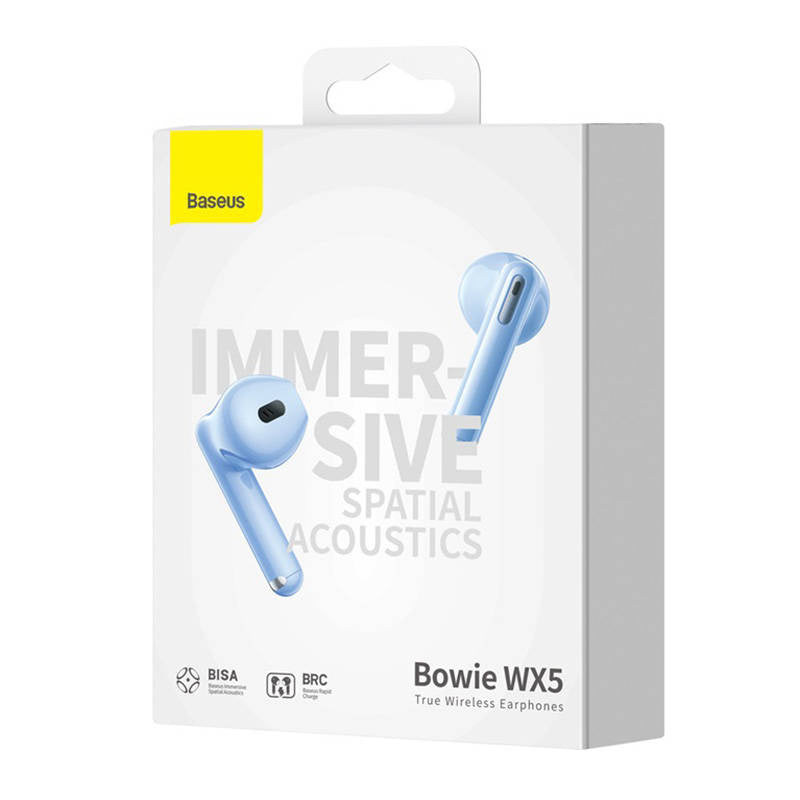 Høretelefoner TWS Baseus Bowie WX5 (blå)