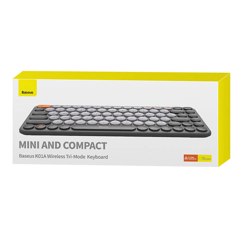 Baseus K01A Trådløst tri-mode Keyboard Frosted Gray