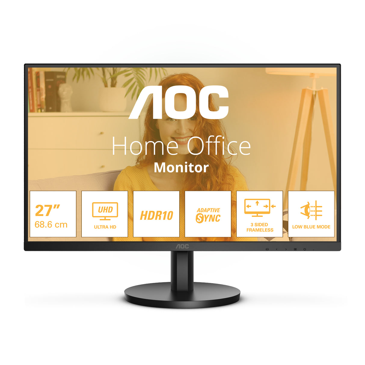 AOC B3 U27B3M computerskærm 68,6 cm (27") 3840 x 2160 pixel 4K Ultra HD LCD Sort