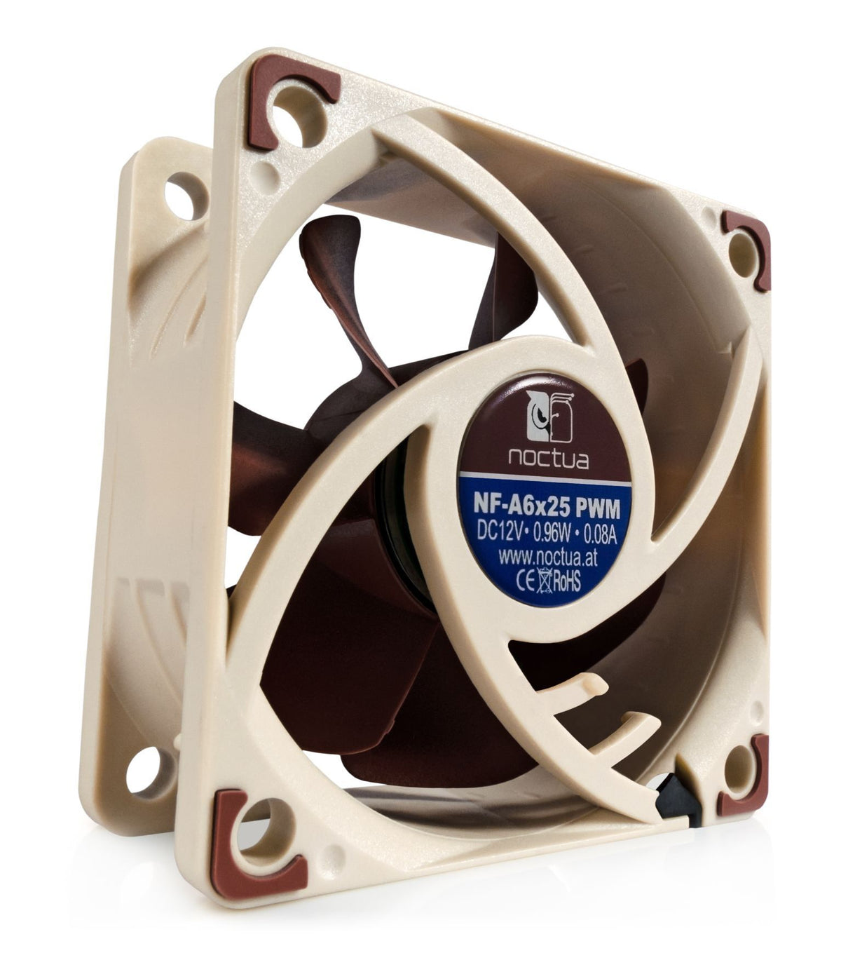 Noctua NF-A6x25 PWM Fan 1-pack Brun Hvid 60 mm