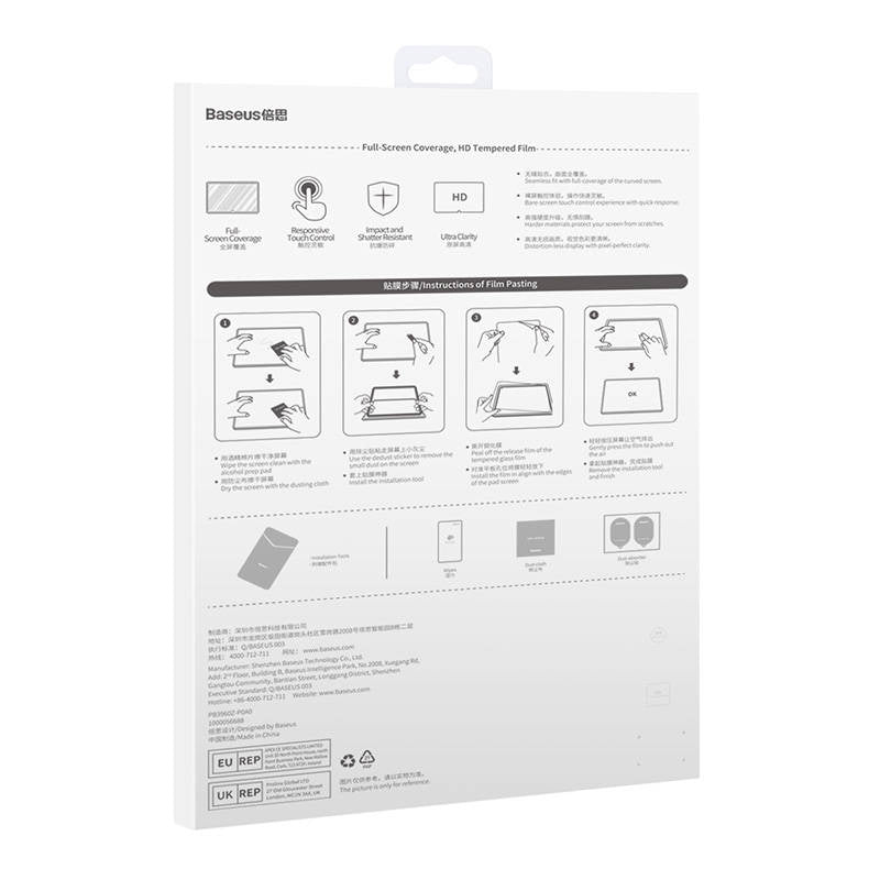 Baseus Crystal temperet glas 0,3 mm til tablet Huawei MatePad / MatePad Pro 10,8 "