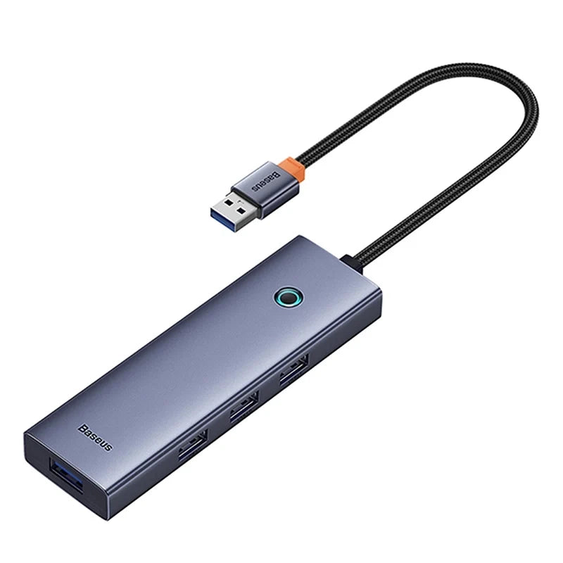 4in1 Hub Baseus UltraJoy USB-A til 4xUSB 3.0 (rumgrå)