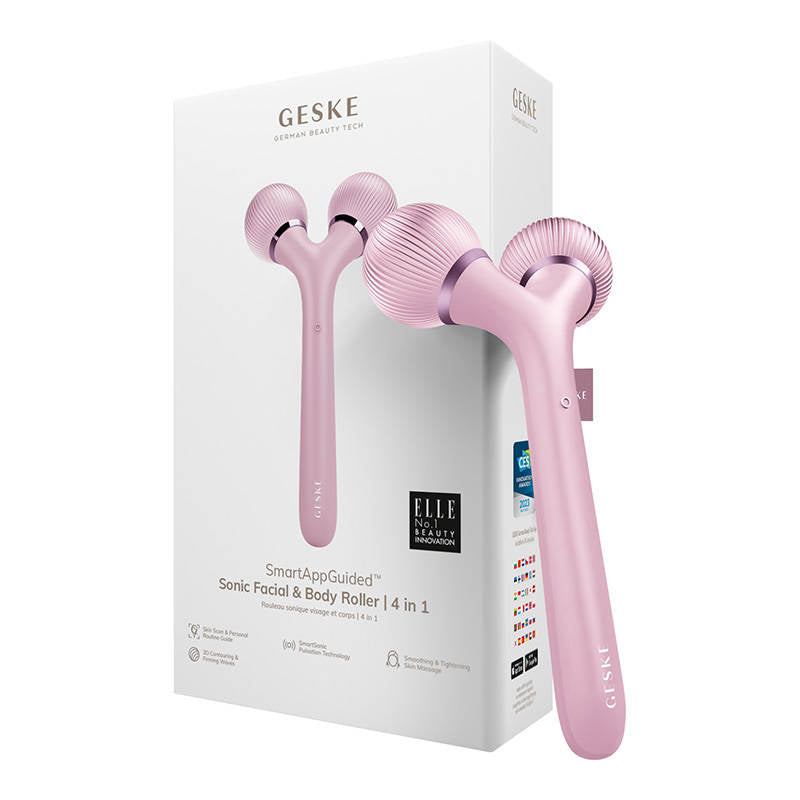 Sonic Facial & Body Roller 4in1 Geske med APP (rosa)