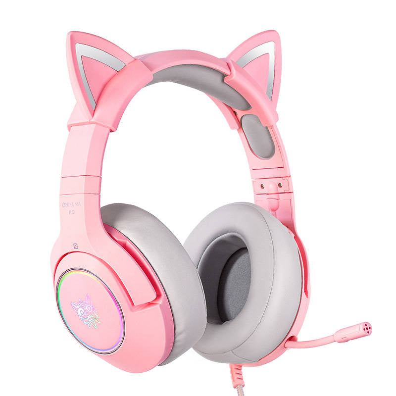 ONIKUMA K9 Pink RGB Gaming Headphones