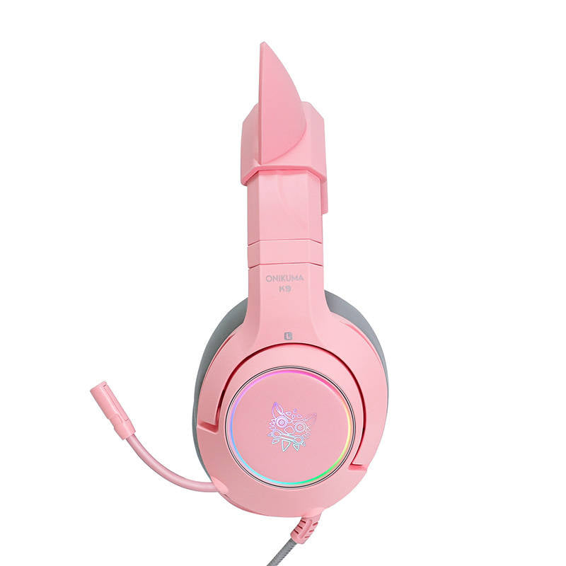 ONIKUMA K9 Pink RGB Gaming Headphones