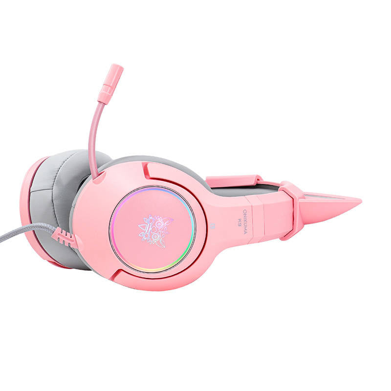 ONIKUMA K9 Pink RGB Gaming Headphones