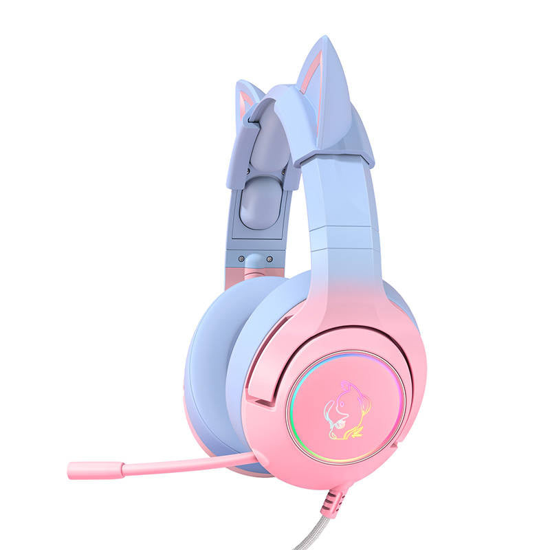 ONIKUMA K9 Pink og Blue Gaming Headphones