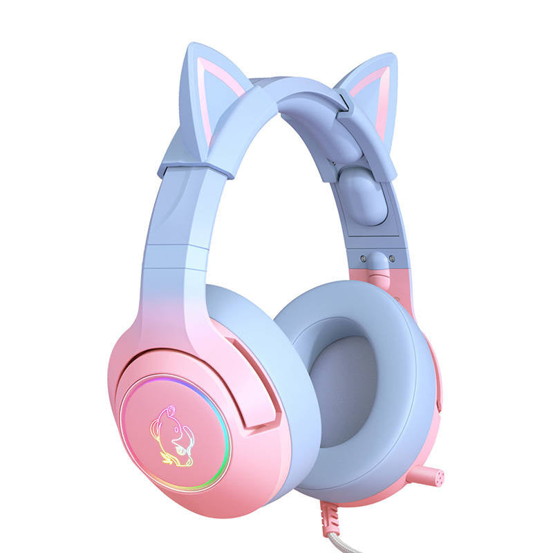 ONIKUMA K9 Pink og Blue Gaming Headphones