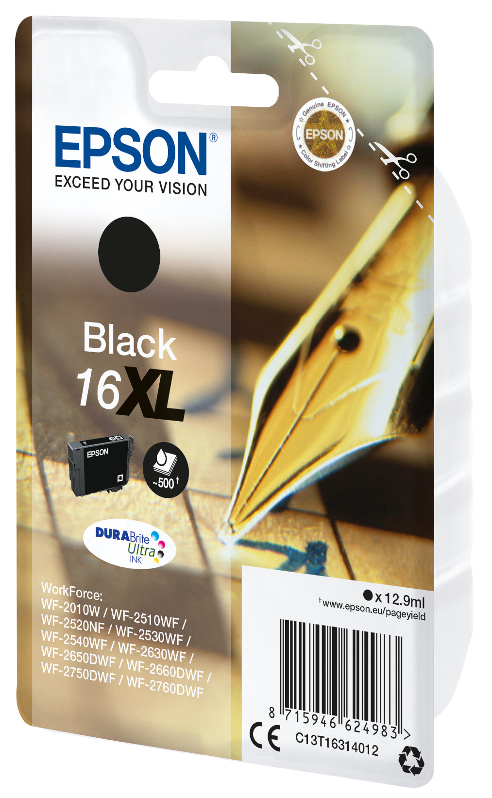 Epson Pen and crossword C13T16314012 blækpatron 1 stk Original Højt (XL) udbytte Sort