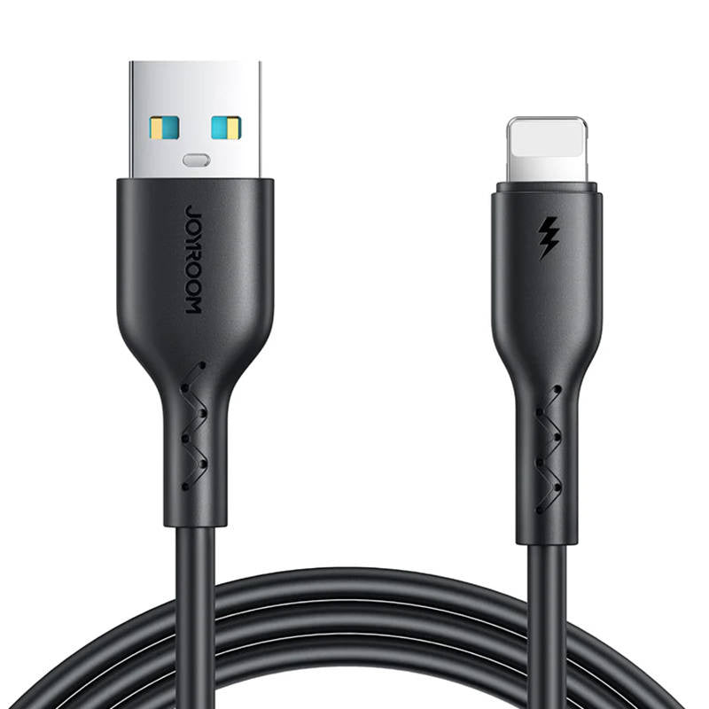 Kabel Flash Charge USB til Lightning Joyroom SA26-AL3/ 3A / 1m (sort)
