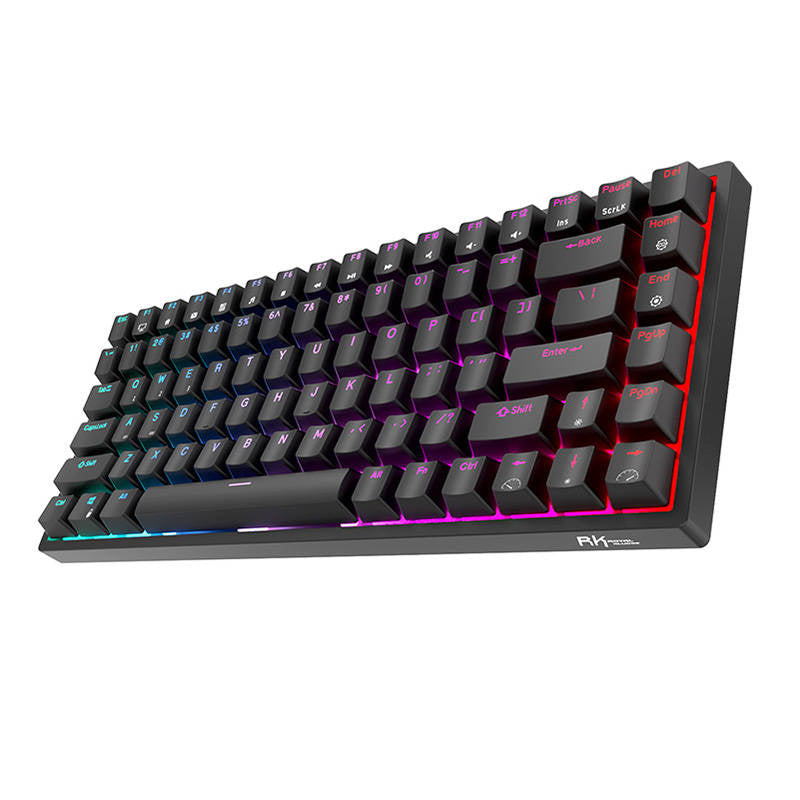Trådløst mekanisk tastatur Royal Kludge RK84 RGB, Rød switch (sort)